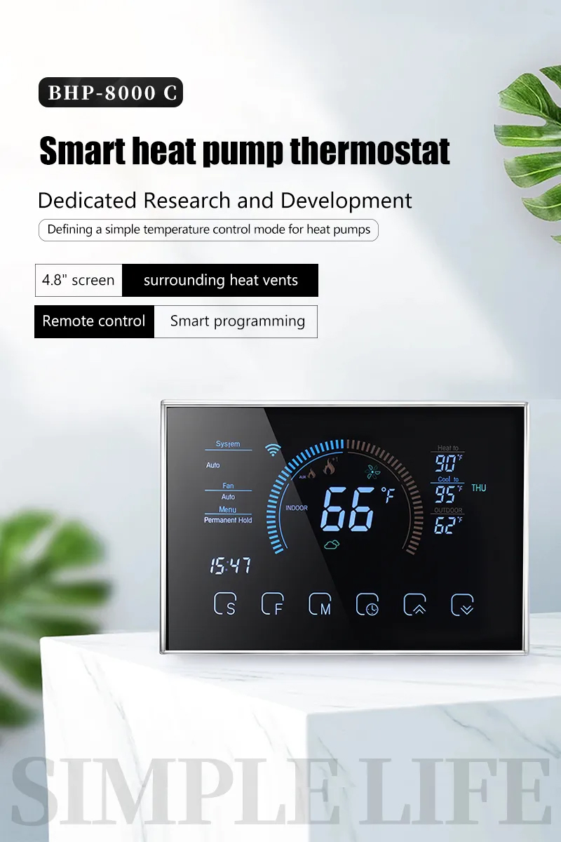 Beca Bhp 8000 Wifi Thermostat For Smart Wifi Heat Pump 2663